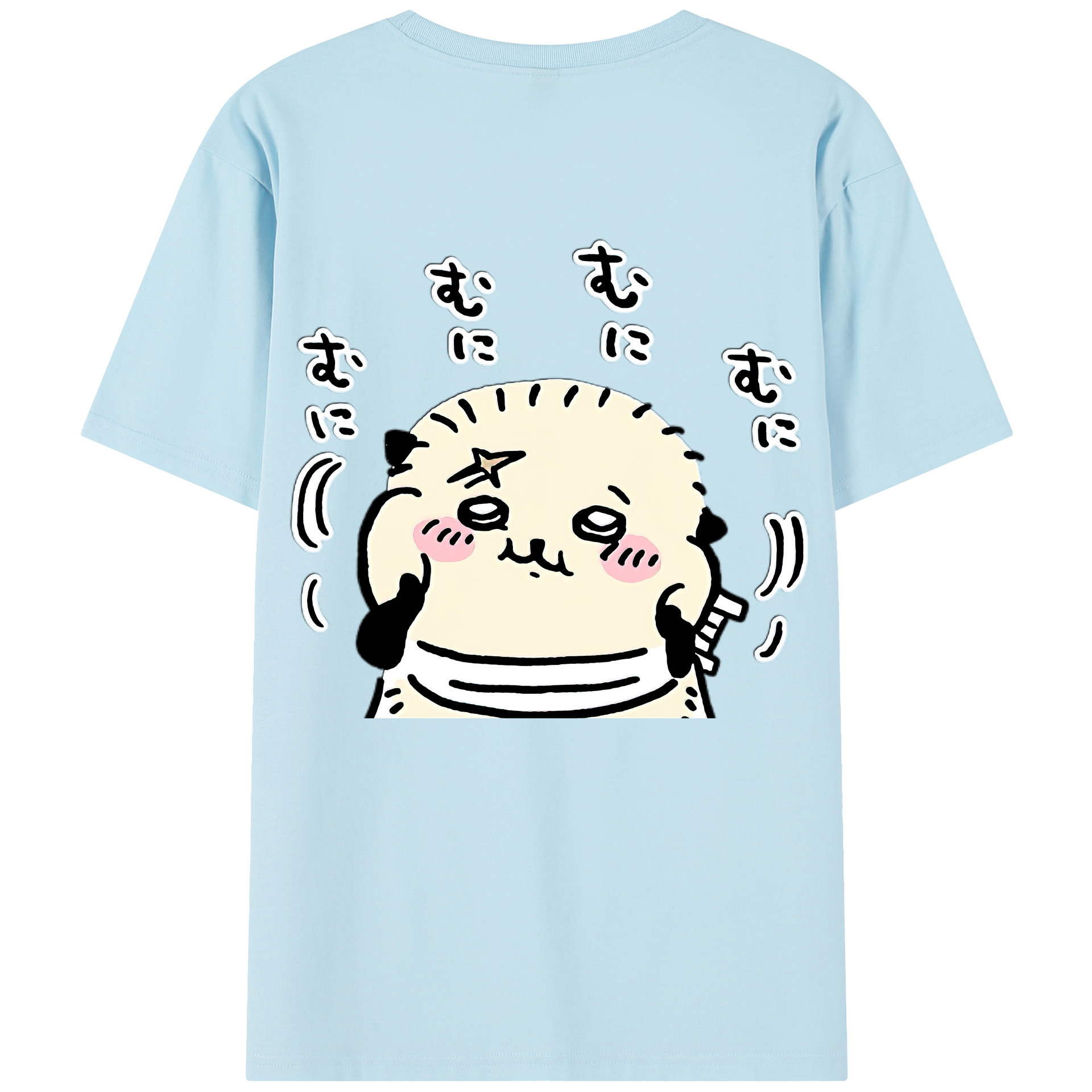 （画像用） ちいかわ ラッコ Chii-kawa Sea otter 綿100％半袖Tシャツ（背面プリント）